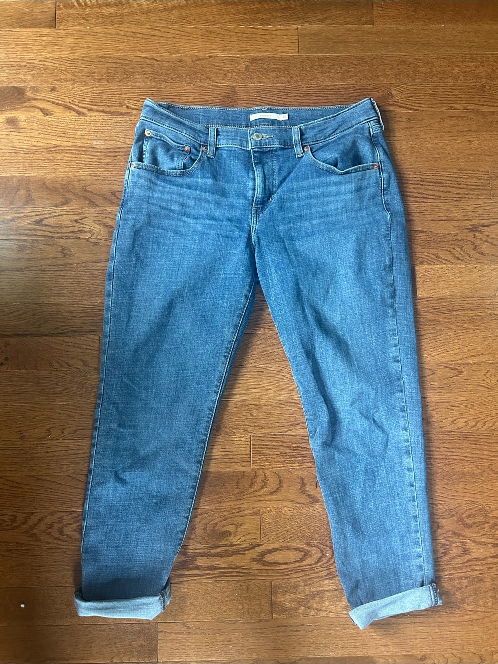 Levi's Blue Boyfriend Jeans - Casual Relaxed Fit